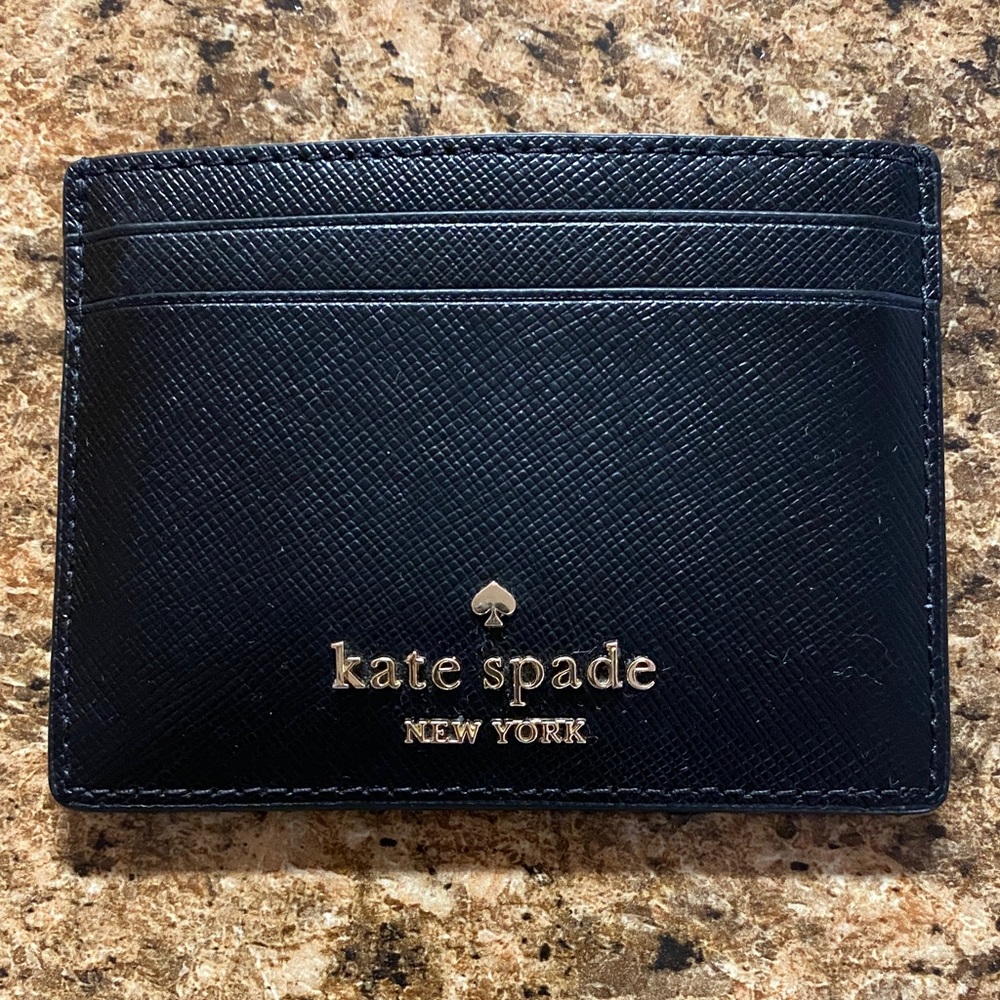 Kate Spade Black Leather Card Holder